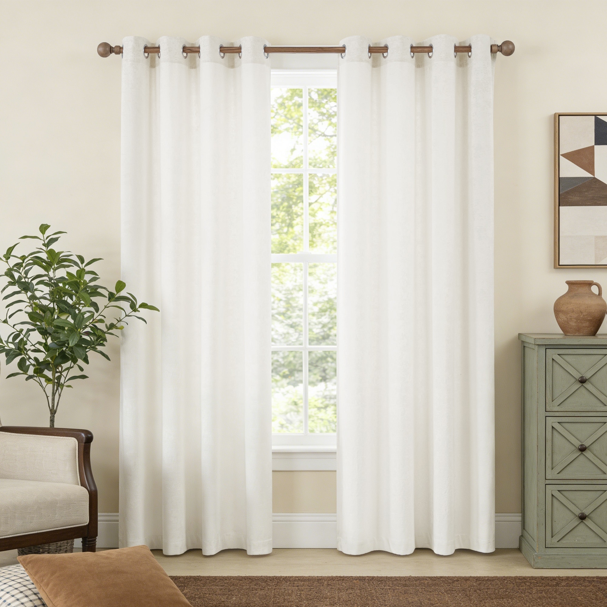 Fleece Textured Light Filtering Grommet Pair