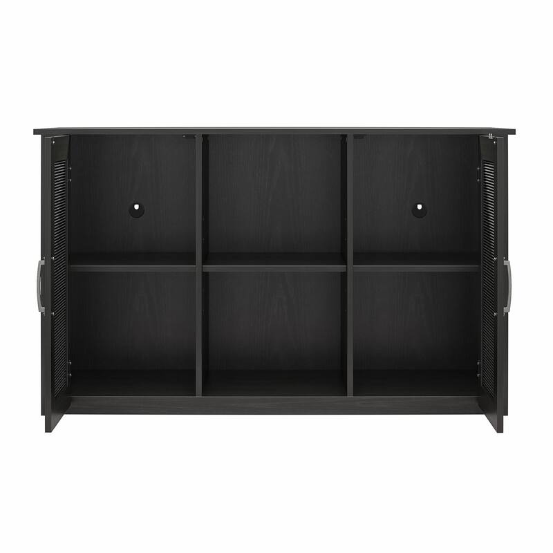 Roomfitters Finnegan 55 Gallon Aquarium Stand, Metal Mesh Storage Cabinet with Adjustable Shelves, Black