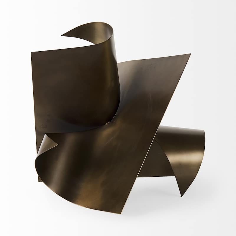 18" Contempo Antiqued Abstract Sculpture - 18"W x 18"D x 18"H