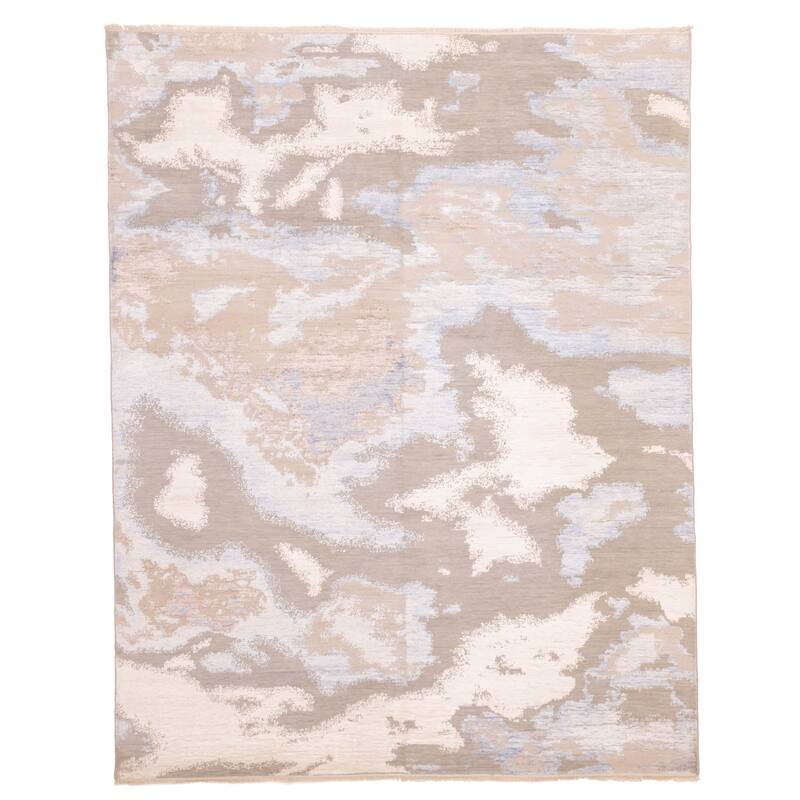 ECARPETGALLERY Hand-knotted Legacy Grey Silk, Wool Rug - 7'11 x 9'11