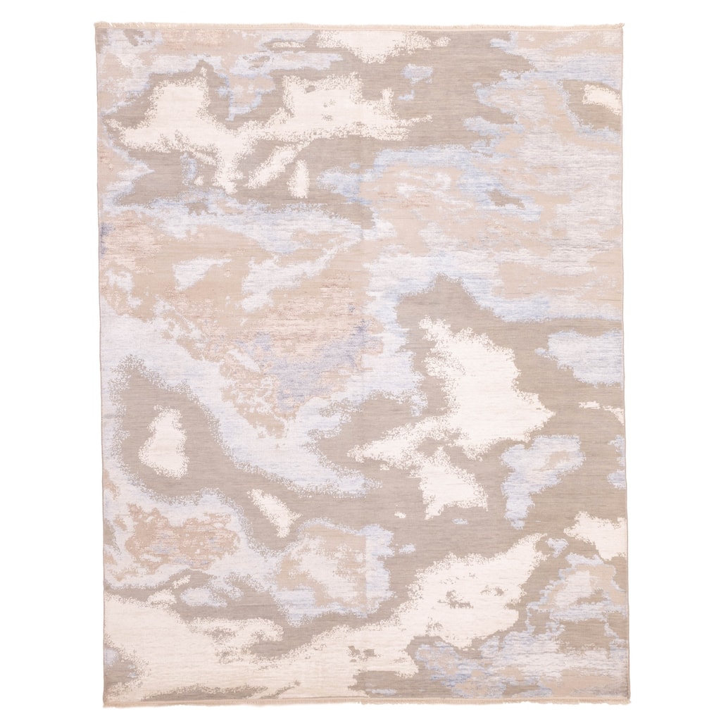 ECARPETGALLERY Hand-knotted Legacy Grey Silk, Wool Rug - 7'11 x 9'11