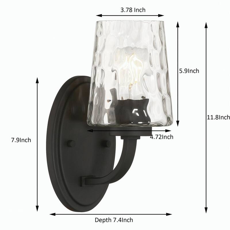 Acroma 1 - Light Bathroom Steel Dimmable Traditional Wall Sconce