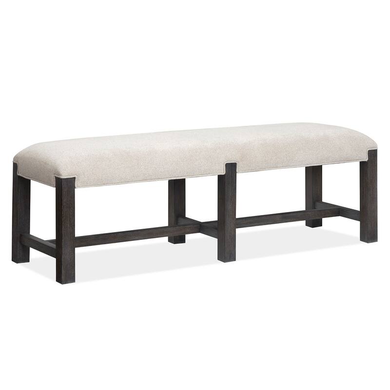 Magnussen Home Plum Creek Ravenwood Black Bench - 60''W x 19''D x 19''H - 60''W x 19''D x 19''H - Ravenwood Black