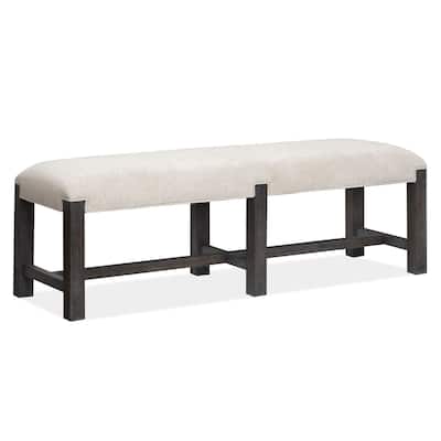 Magnussen Home Plum Creek Ravenwood Black Bench - 60''W x 19''D x 19''H