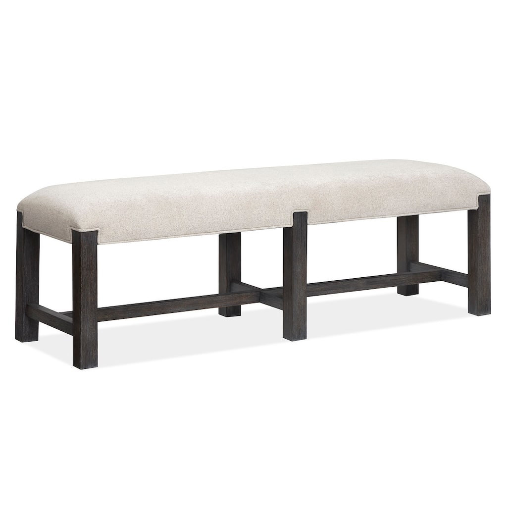 Magnussen Home Plum Creek Ravenwood Black Bench - 60''W x 19''D x 19''H