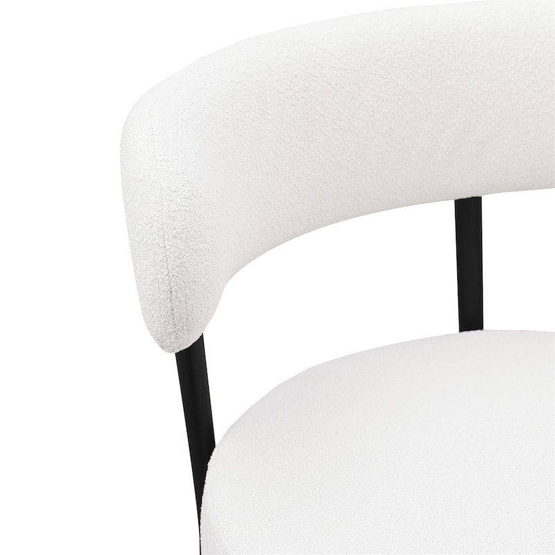 Set of 2, Uphsoltered 26" Counter Barstools with Metal Legs, Footrest