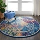 preview thumbnail 15 of 72, Nourison Global Vintage Medallion Boho Moroccan Area Rug 6' Round - Blue/Multi - Runner/Round
