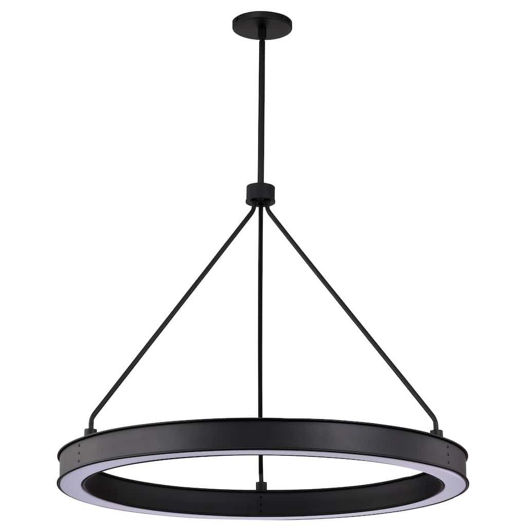 Longford 30 Inch LED Pendant Textured Black Acrylic Lens - Textured Black