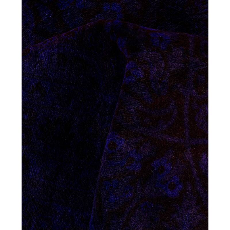 Overdyed One-of-a-Kind Hand-Knotted Area Rug - Purple - 9' 3" x 12' 6"