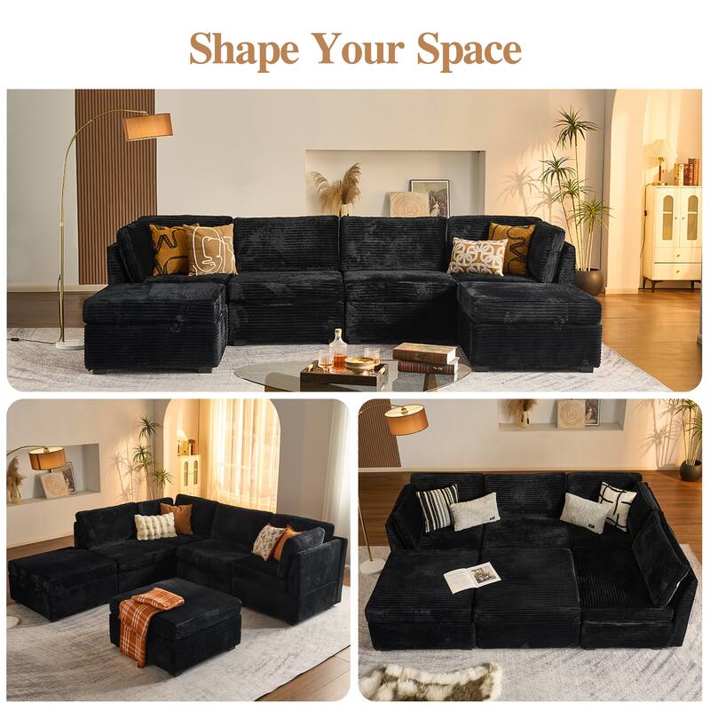 OVIOS Long Plush Deep Seat Indoor Sofa