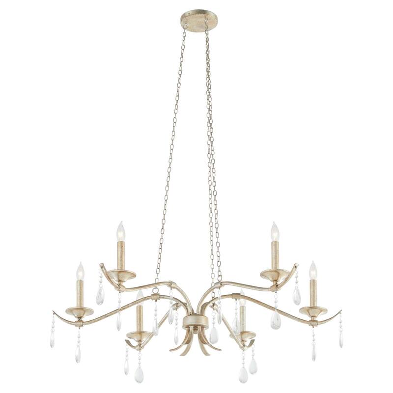 Quorum International 603-6 Lorelei 6 Light 36" Wide Crystal Candle