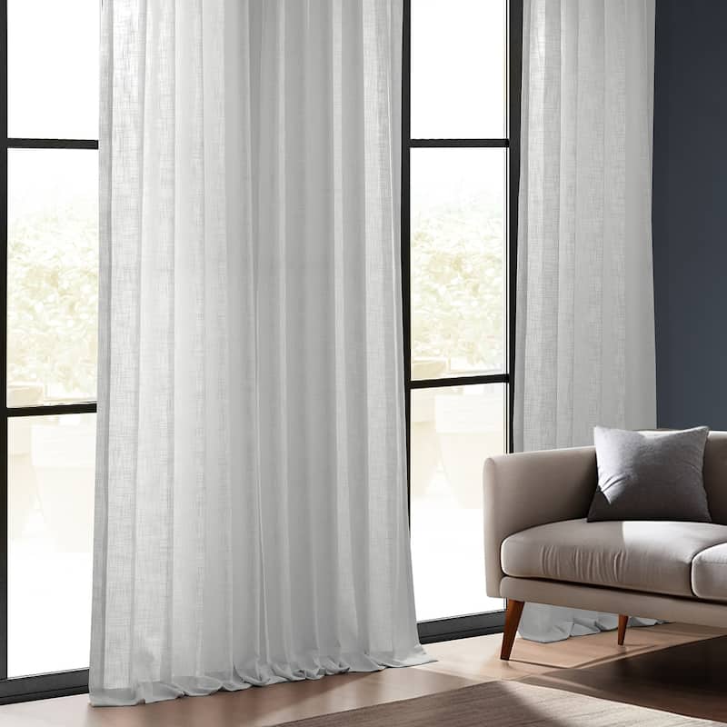 Exclusive Fabrics Heavy Faux Linen Grommet Curtain (1 Panel)