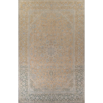 Traditional Najafabad Persian Vintage Rug Handmade Wool Carpet - 11'0" x 16'4"