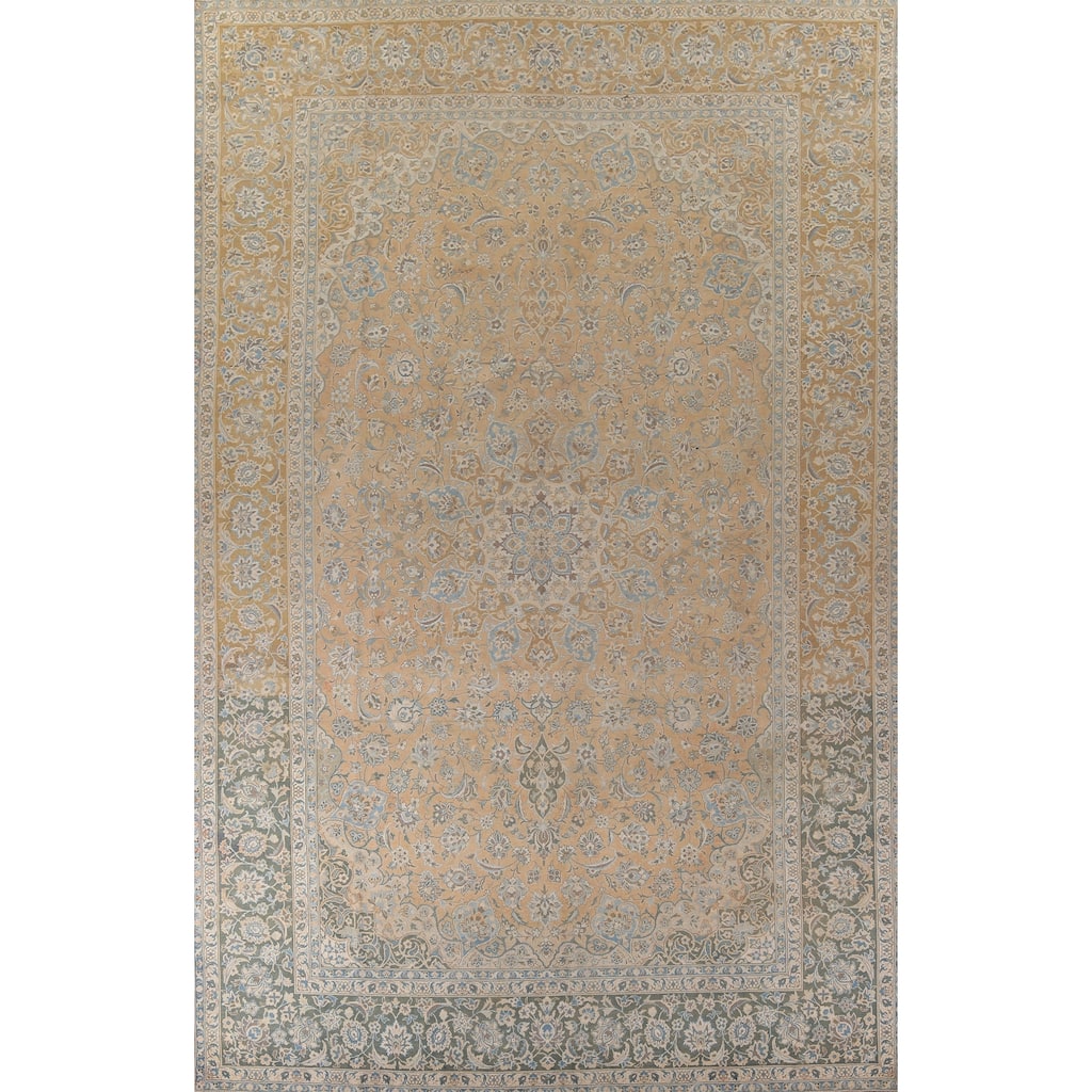 Traditional Najafabad Persian Vintage Rug Handmade Wool Carpet - 11'0" x 16'4"