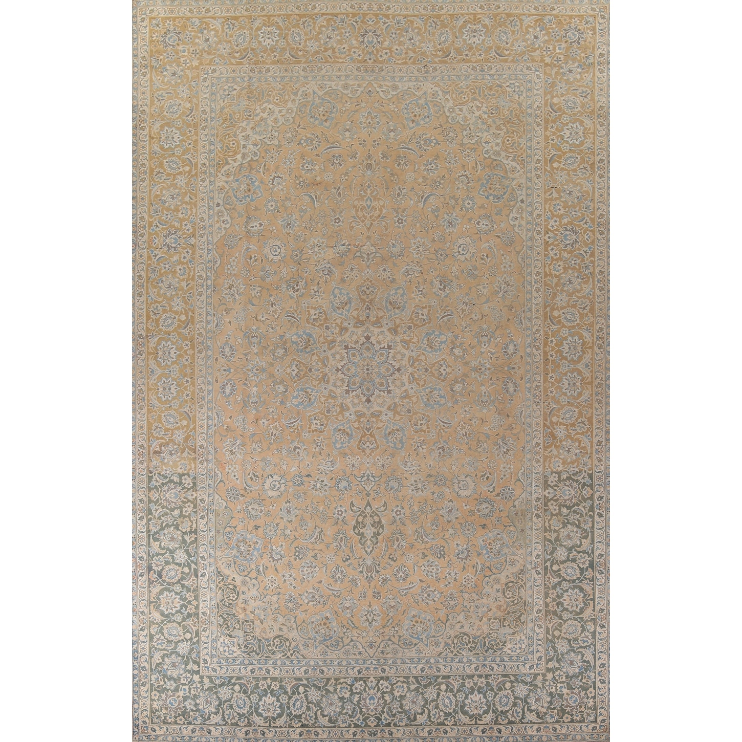 Traditional Najafabad Persian Vintage Rug Handmade Wool Carpet - 11'0" x 16'4"