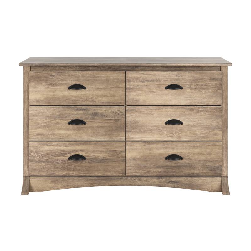 Porch & Den Commerce Black 6-drawer Condo-sized Dresser