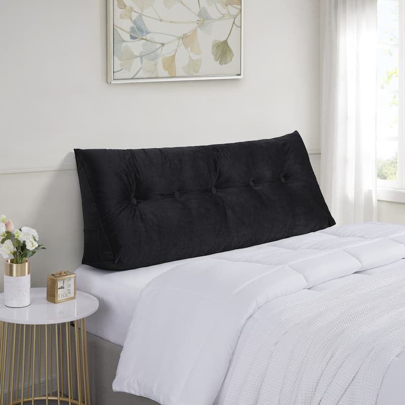 Triangle Headboard Wedge Pillow with Side Pockets