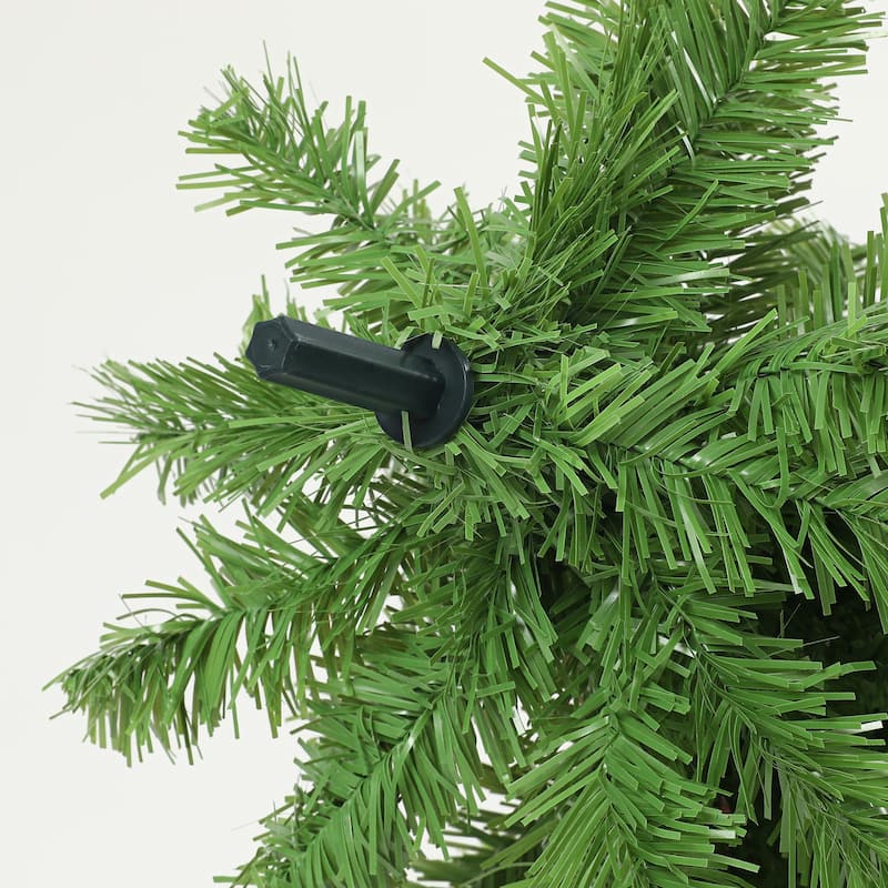 6 Foot Pencil Christmas Tree, Bendable Artificial Christmas Tree with 400 Branch Tips - Green