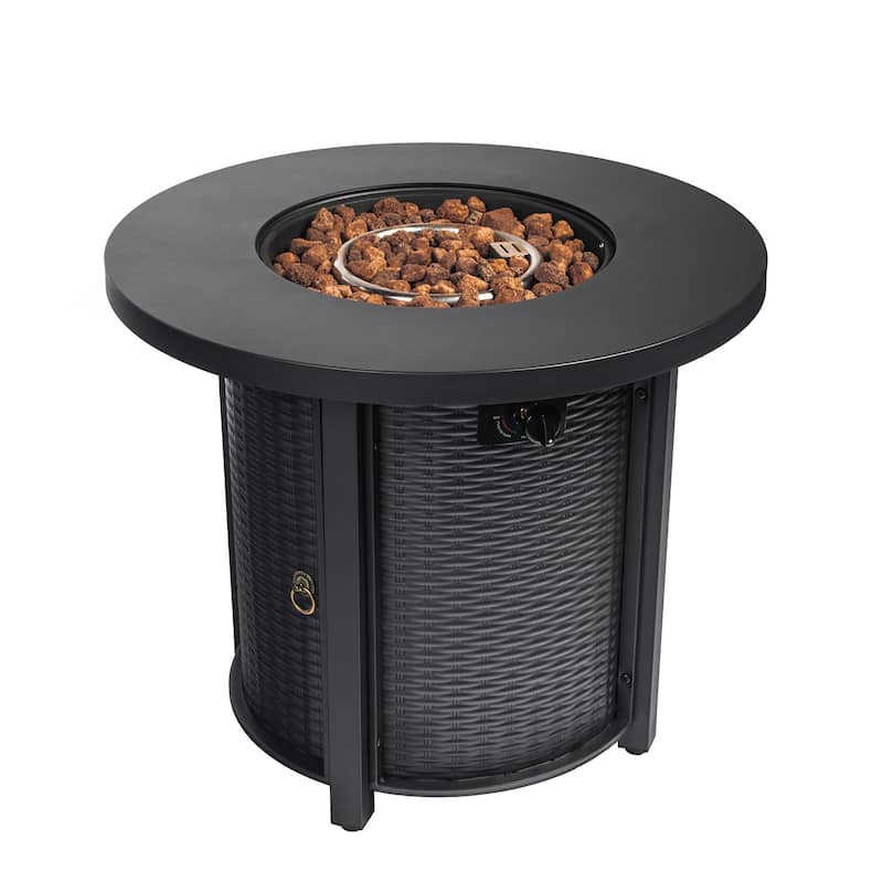 30inch Outdoor Propane Round Fire Table, 40000BTU Propane Fire Pit Table