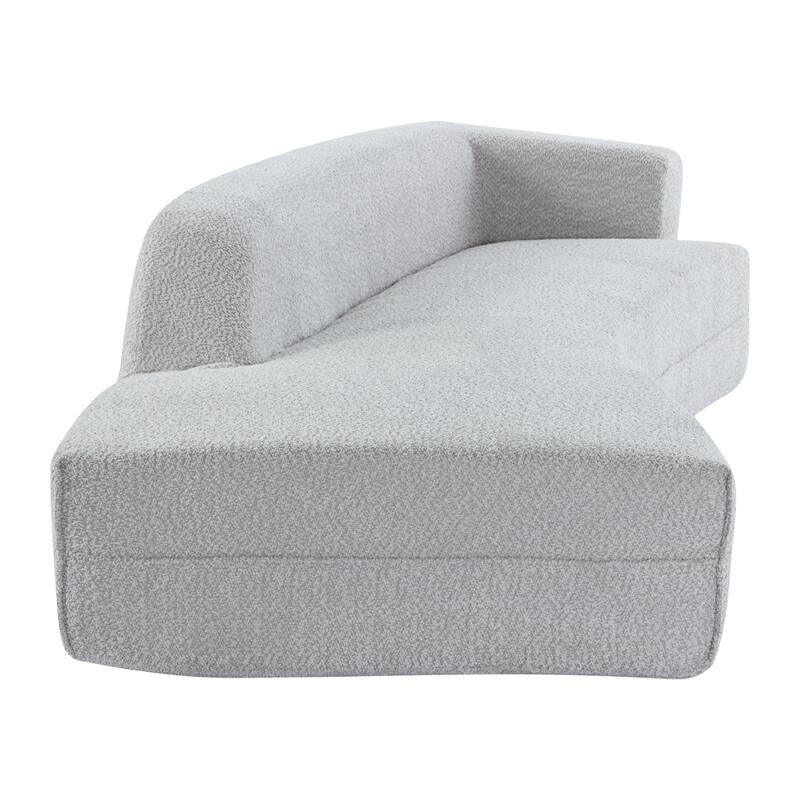 109.4" Modern Boucle Fabric Curved Sofa