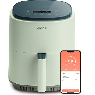 Air Fryer 4 Qt, 7 Cooking Functions Airfryer, 150+ Recipes on Free App, 97% less fat Freidora de Aire, Dishwasher-safe