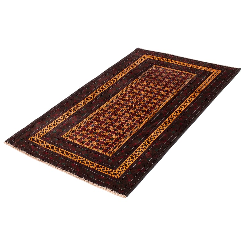Teimani Red Rug 3'11" x 6'6" - 3'11 x 6'6