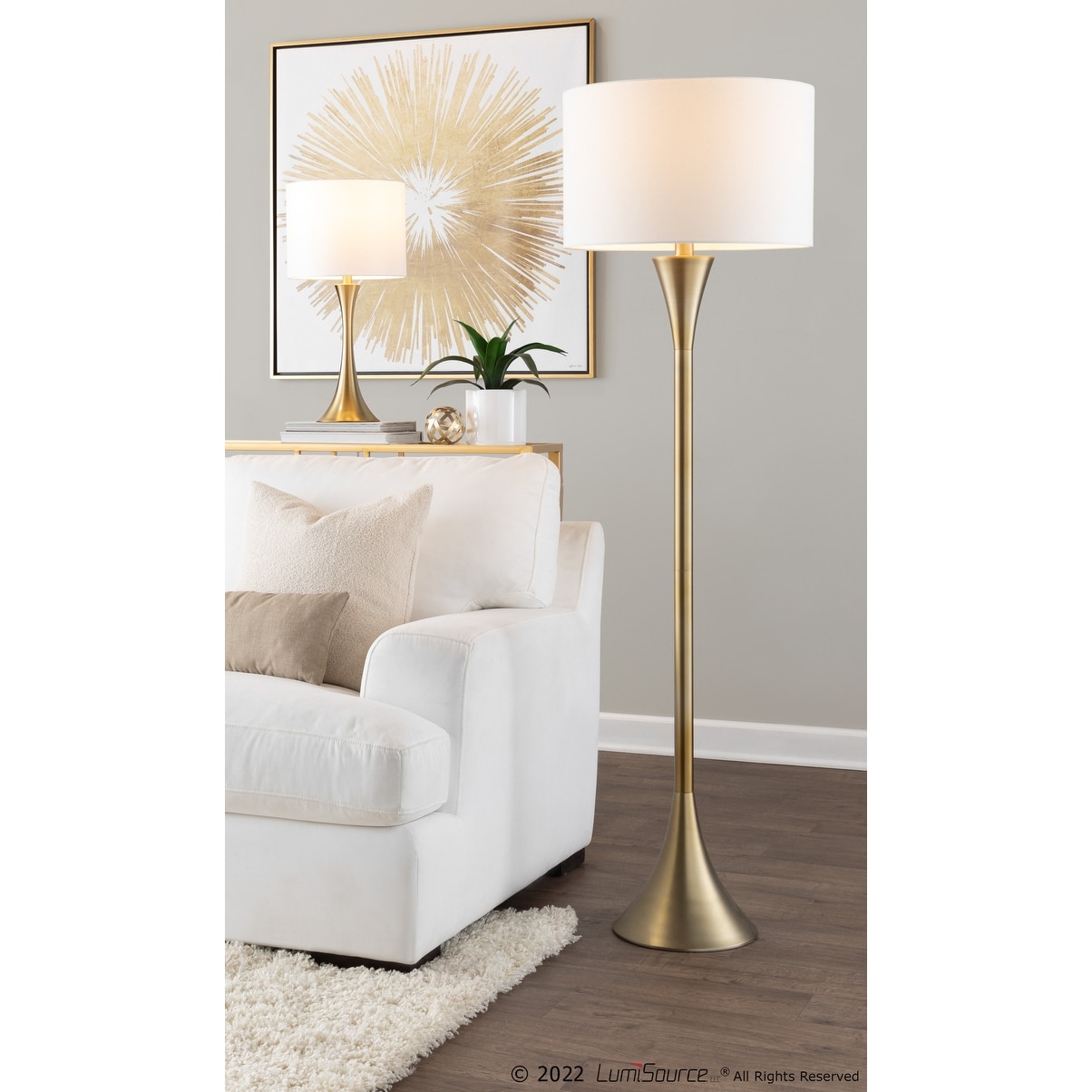 Porch & Den Bakkom 65" Metal Floor Lamp
