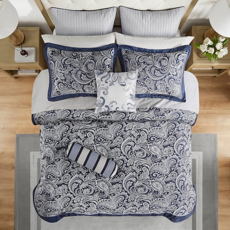 Madison Park Whitman 12 Piece Comforter Set with Cotton Bed Sheets