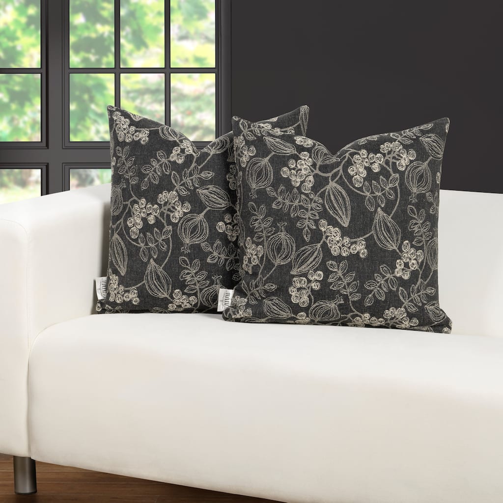 F. Scott Fitzgerald Whymsical Blooms Throw Pillow