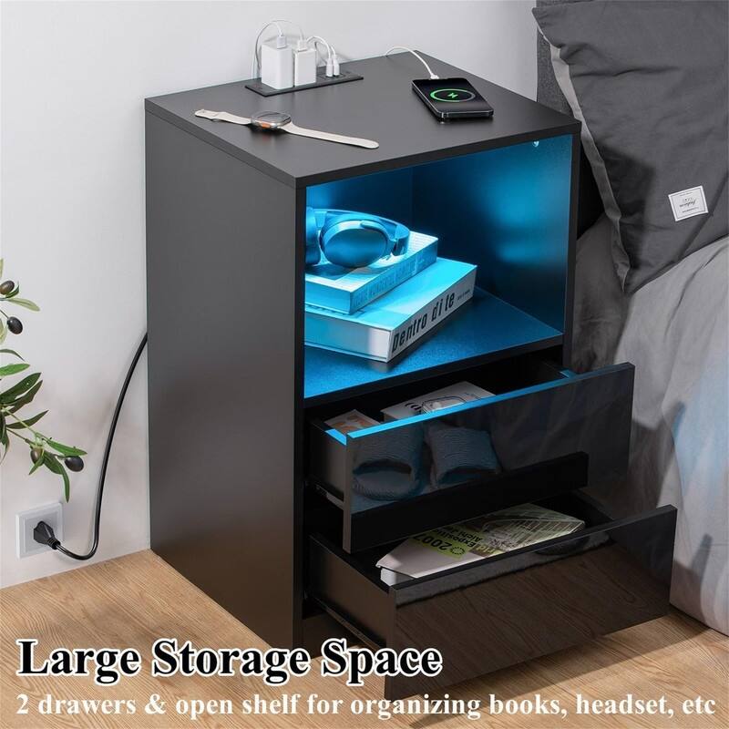 Nightstand with Charging Station