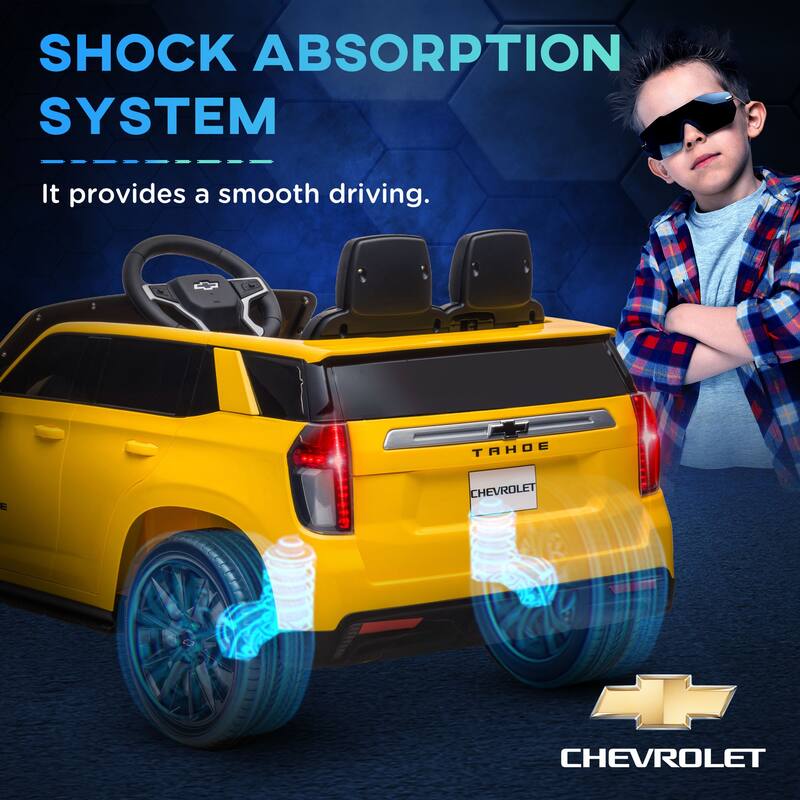 12V Kids Ride-On Car with Parent Remote Control, Yellow Electric Car Toddler Ride-On Vehicle with Music