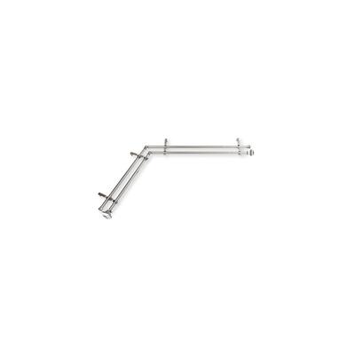 Corner Window Curtain Rod Double, 48-84" Adjustable Rod, Satin Nickel Finish, Rustic Home Decor Hardware - M