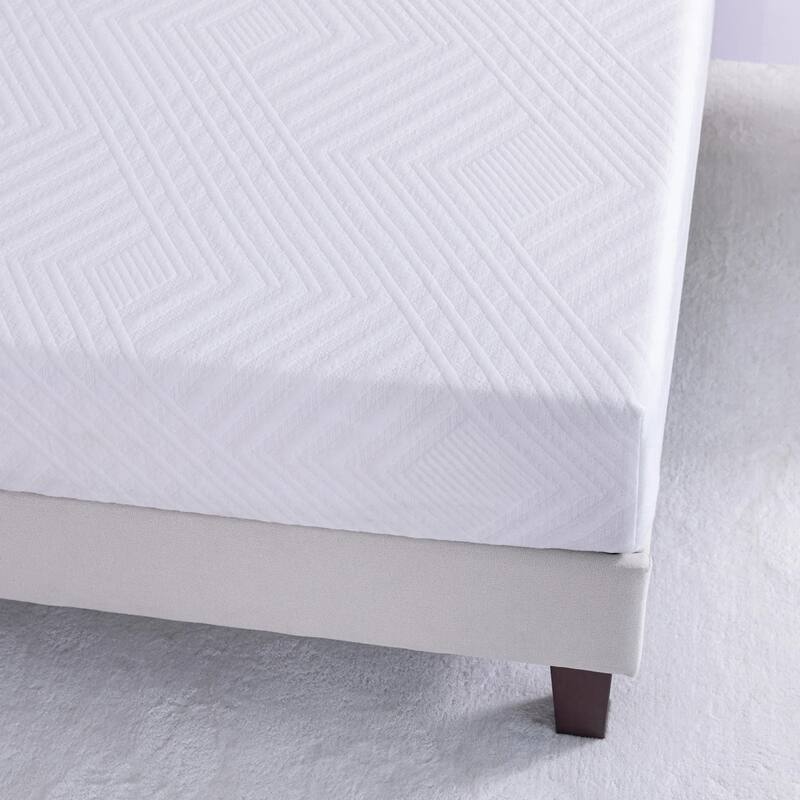 8 inch Green Tea Gel Memory Foam Mattress, Cooling Medium Feel Bed Mattress in a Box, CertiPUR-US