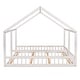preview thumbnail 19 of 18, Twin Size House Platform Beds, 2-in-1 Shared Beds with Railing, Sturdy Pine and MDF Construction, Safe Design, Grey