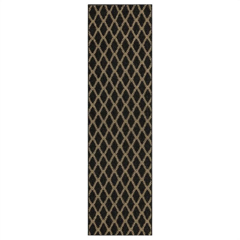 Mohawk Home Prism Lattice Area Rug - 2' x 7' - Black - Runner