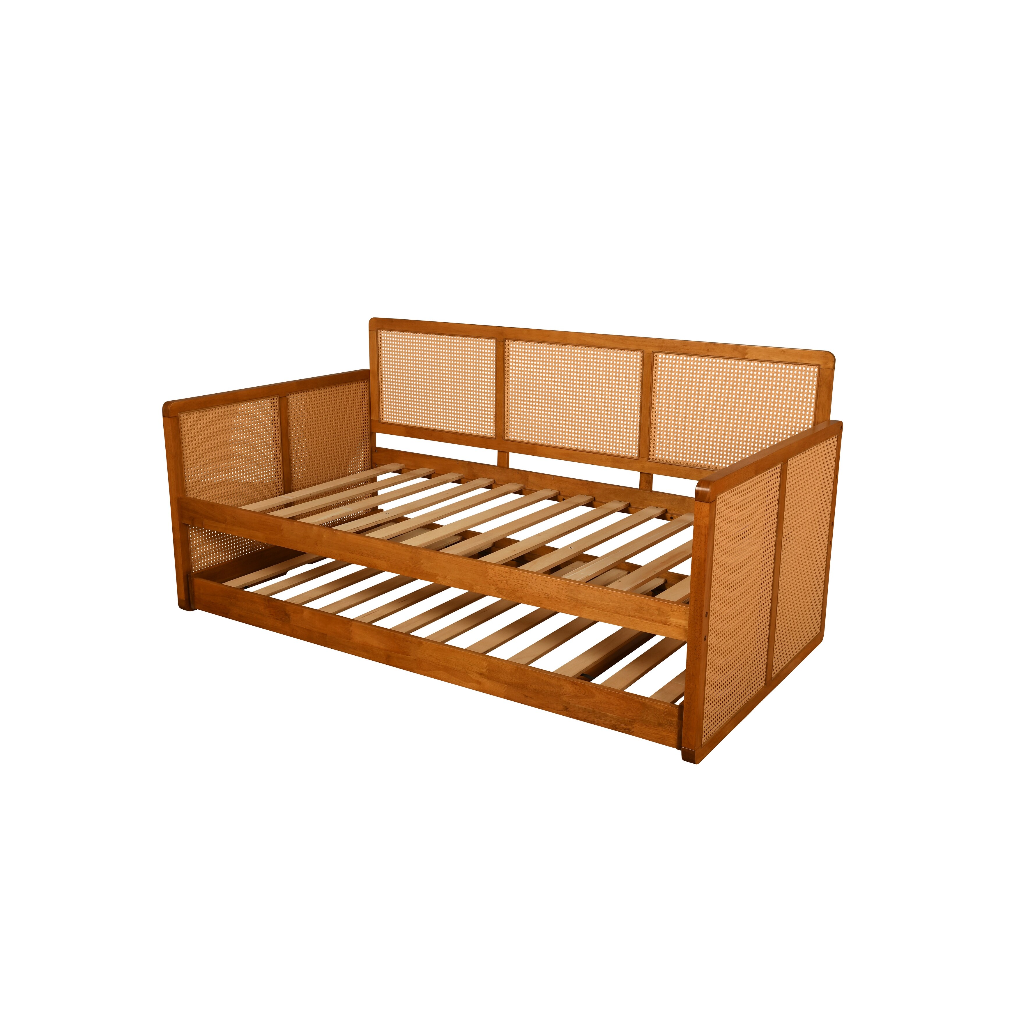 Somette Abaco Daybed Frame with Pop Up in Honey Finish (Mattresses Not Included)