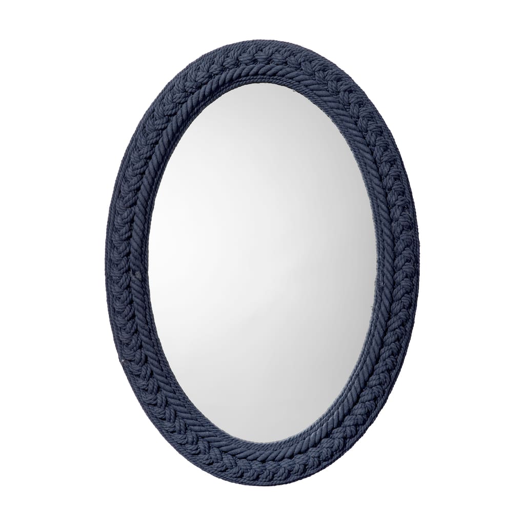 Alden Décor Harbor Rope Braided Oval Wall Mirror