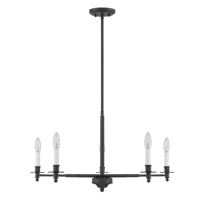 Jasmine 5-Light Chandelier - Matte Black