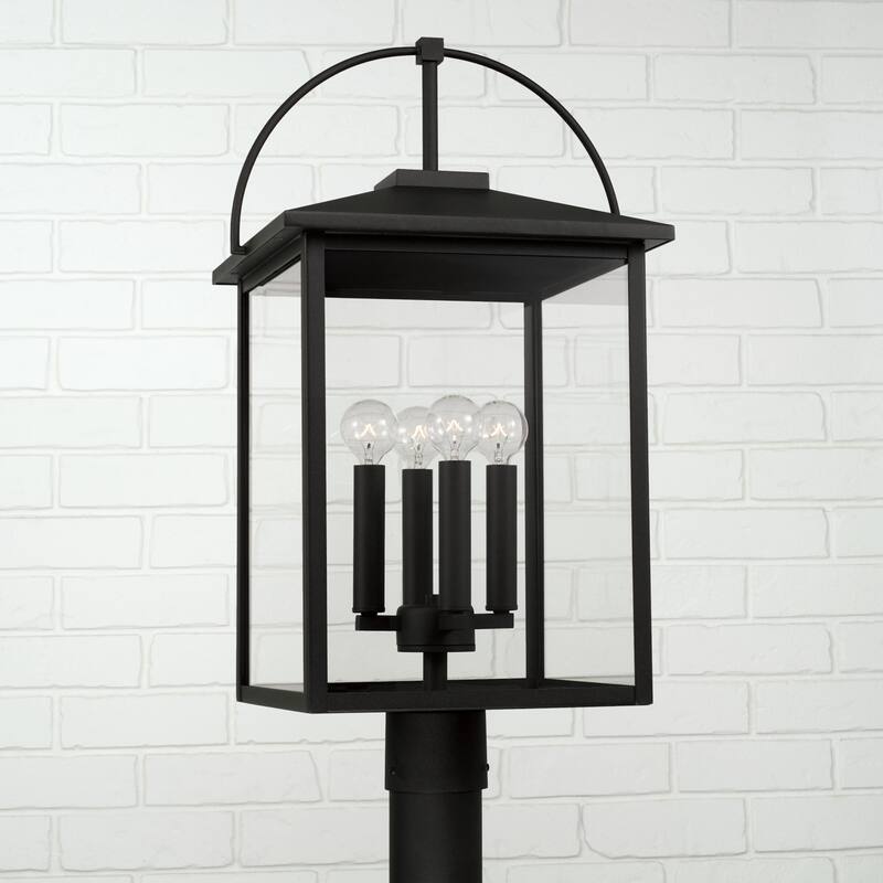 Bryson 4-light Black Outdoor Post Lantern