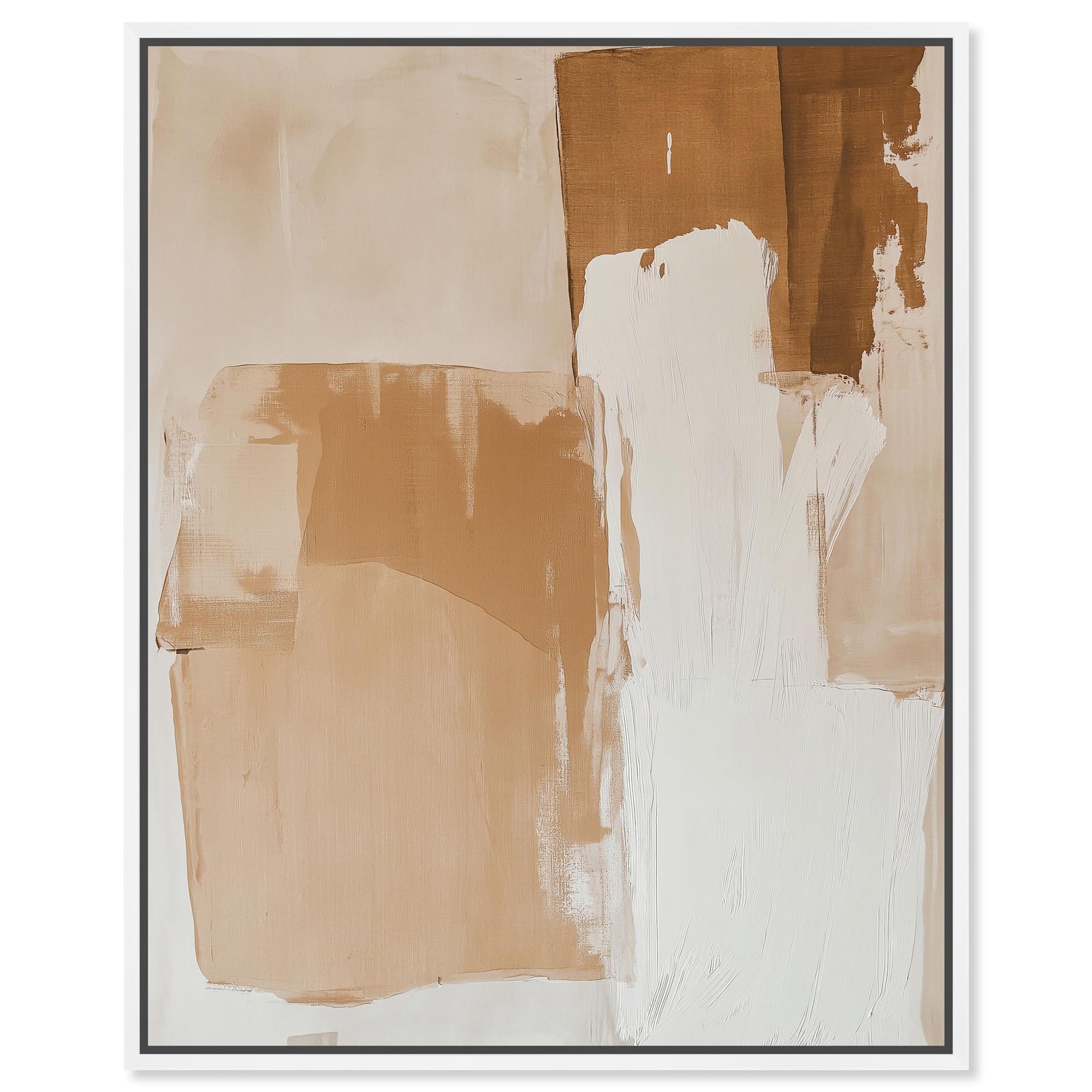 Terra Layers Boho Art Framed Canvas Print by Art Remedy