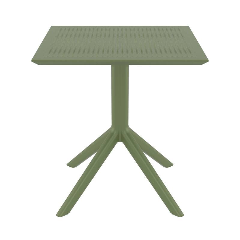 27.5" Olive Green Square Dining Table