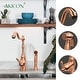 preview thumbnail 4 of 4, One-Handle Copper Widespread Kitchen Faucet with Side Sprayer