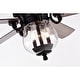 Anisma Anna 28 Inch Mid-Century Modern Style Lighted Ceiling Fan with Remote - Black