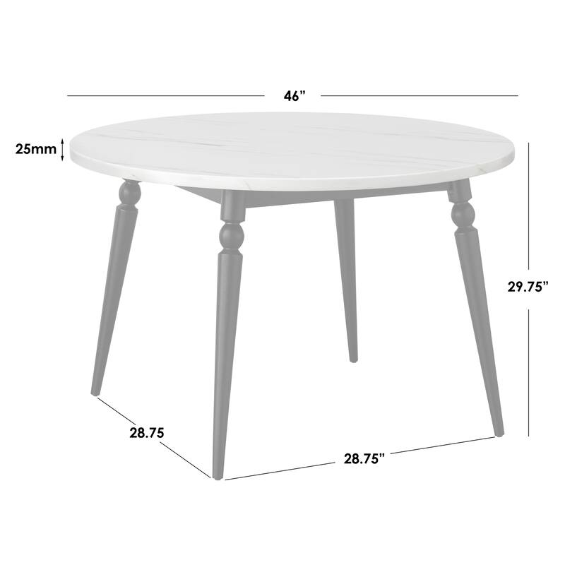 Lifestorey Bertona Faux Marble Dining Set