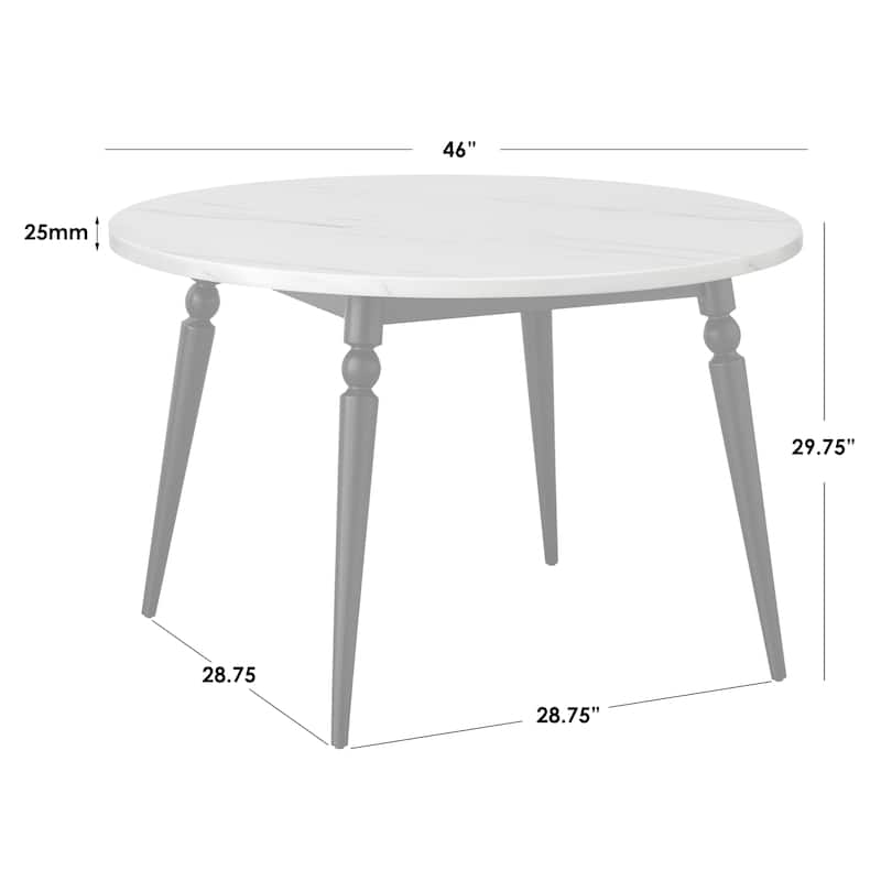 Lifestorey Bertona Faux Marble Dining Table