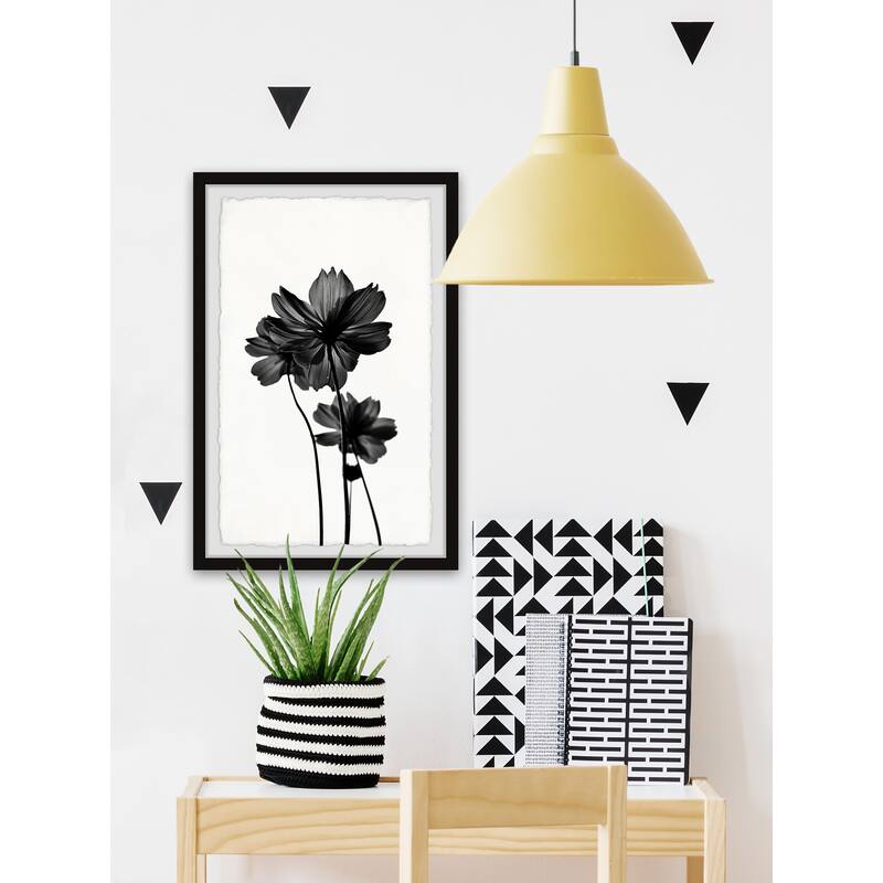 'Reflective Petals' Framed Painting Print