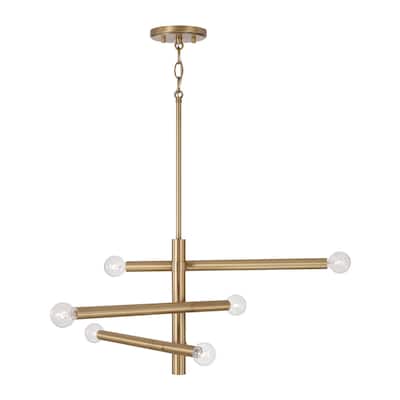 Zane 6-Light Chandelier - 26"W x 12"H