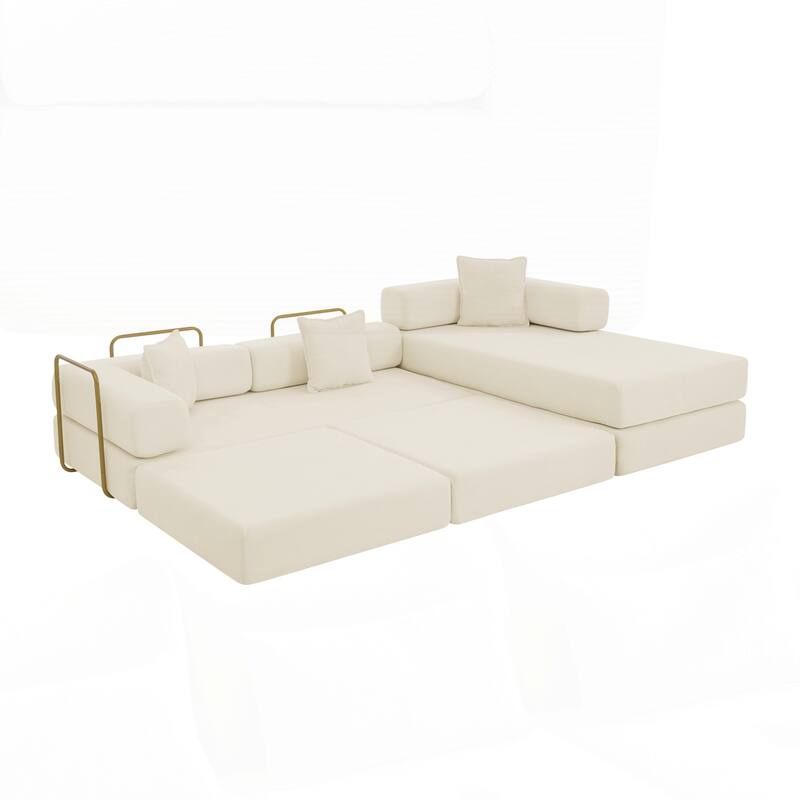 Modular Sectional Sofa with L-Shape Chaise, Boneless Cloud Couch with Deep Seat