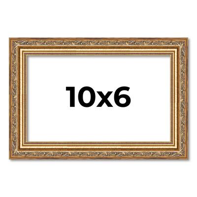 10x6 Frame Red Solid Wood Picture Frame Width 1.75 Inches | Interior Frame Depth 1 13/16 Inches