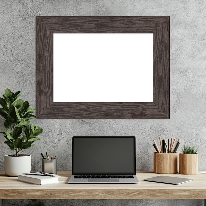 Amanti Art Bridge Black Framed Dry Erase Magnetic Board